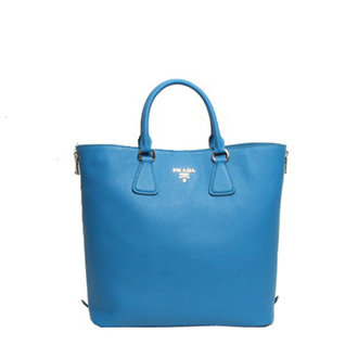 2014 Prada original grainy calfskin tote bag BN2419 blue